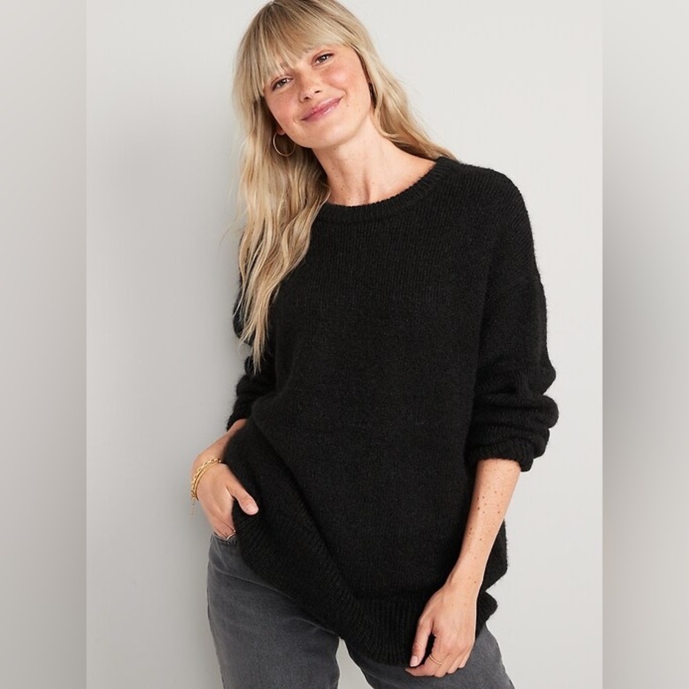 old navy cozy plush-yarn cocoon tunic sweater